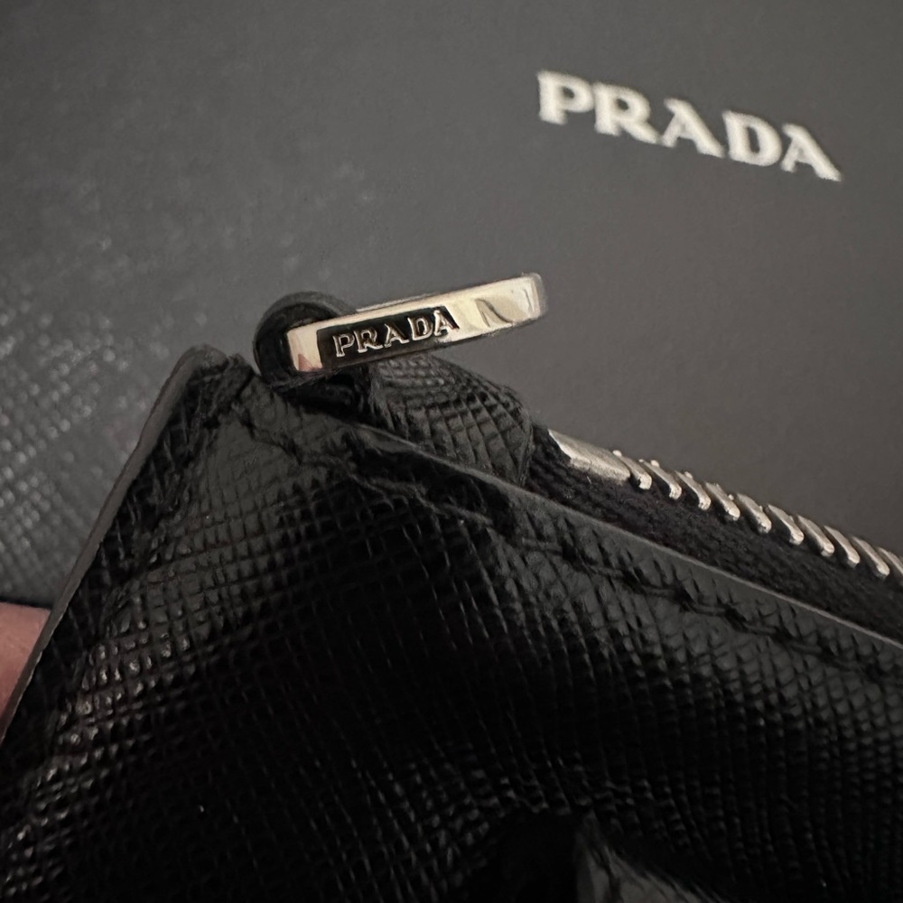 PRADA Saffiano Leather Clutch with Box; EUC - Picture 9 of 16